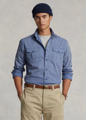 Siniset miesten Ralph Lauren Classic Fit Chino -työpaidat Siniset miesten Ralph Lauren Classic Fit Chino -työpaidat