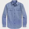 Siniset miesten Ralph Lauren Classic Fit Chino -työpaidat Siniset miesten Ralph Lauren Classic Fit Chino -työpaidat