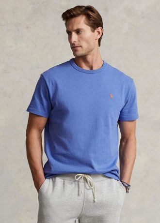 Siniset miesten Ralph Lauren Classic Fit Heavyweight Jersey T-paidat Siniset miesten Ralph Lauren Classic Fit Heavyweight Jersey T-paidat