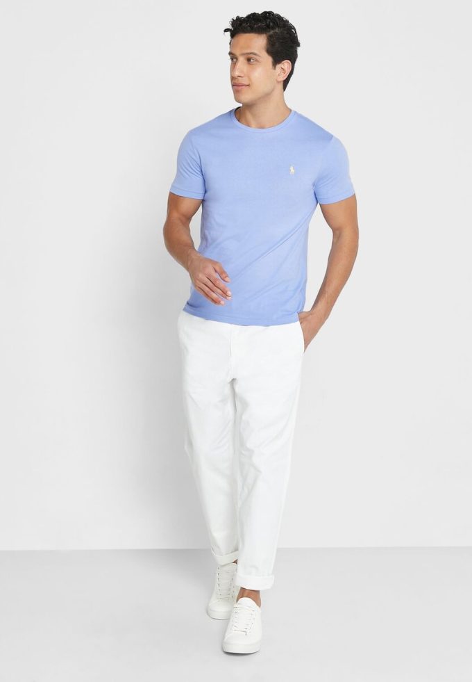 Siniset Miesten Ralph Lauren Essential Crew Neck T-paidat Siniset Miesten Ralph Lauren Essential Crew Neck T-paidat