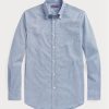 Siniset miesten Ralph Lauren Gingham Easy Care Twill -muodolliset paidat Siniset miesten Ralph Lauren Gingham Easy Care Twill -muodolliset paidat