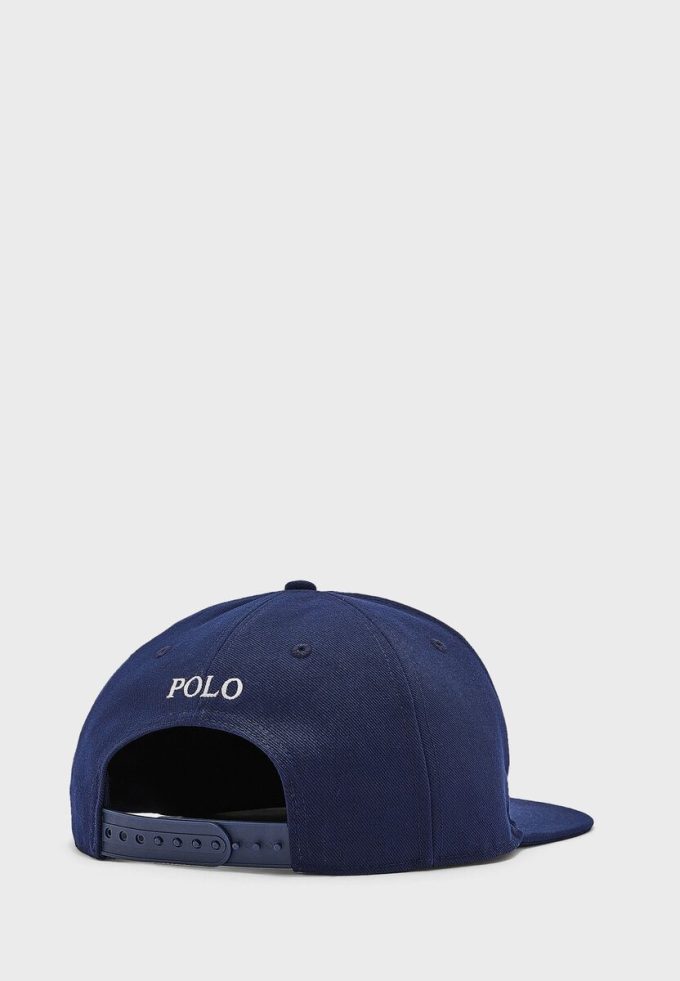 Siniset miesten Ralph Lauren -logoiset kaarevat huippuhatut Siniset miesten Ralph Lauren -logoiset kaarevat huippuhatut