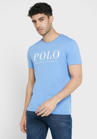 Siniset miesten Ralph Lauren -logoiset T-paidat Siniset miesten Ralph Lauren -logoiset T-paidat