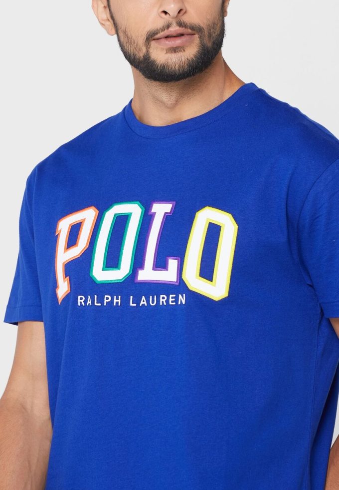 Siniset miesten Ralph Lauren -logoiset T-paidat