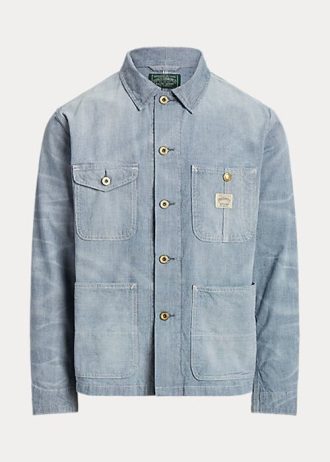 Siniset miesten Ralph Lauren Micro-Check Indigo Denim -takit