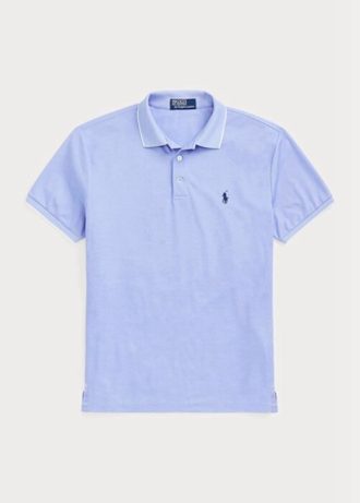 Siniset miesten Ralph Lauren mukautetut Slim Fit Birdseye poolopaidat