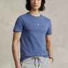Siniset miesten Ralph Lauren mukautetut Slim Fit Crewneck T-paidat