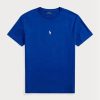Siniset miesten Ralph Lauren mukautetut Slim Fit Crewneck T-paidat