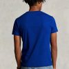 Siniset miesten Ralph Lauren mukautetut Slim Fit Crewneck T-paidat