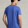 Siniset miesten Ralph Lauren mukautetut Slim Fit Crewneck T-paidat