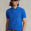 Siniset miesten Ralph Lauren mukautetut Slim Fit mesh poolopaidat