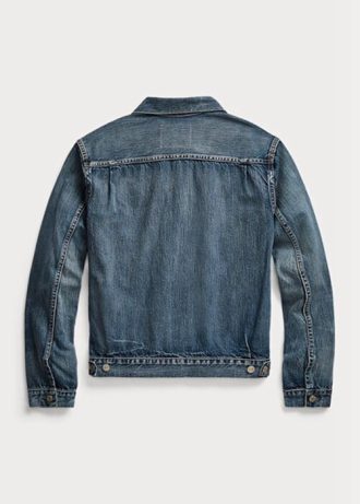 Siniset miesten Ralph Lauren Overdale Indigo Denim Trucker-takit