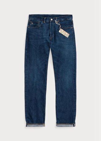 Siniset miesten Ralph Lauren Slim Fit Eastridge Selvedge -farkut Siniset miesten Ralph Lauren Slim Fit Eastridge Selvedge -farkut