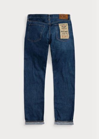 Siniset miesten Ralph Lauren Slim Fit Eastridge Selvedge -farkut Siniset miesten Ralph Lauren Slim Fit Eastridge Selvedge -farkut