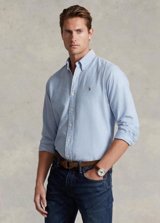 Siniset miesten Ralph Lauren Slim Fit Oxford paidat Siniset miesten Ralph Lauren Slim Fit Oxford paidat