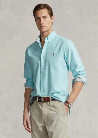 Siniset miesten Ralph Lauren Slim Fit Oxford paidat Siniset miesten Ralph Lauren Slim Fit Oxford paidat