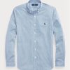 Siniset miesten Ralph Lauren Slim Fit Striped Stretch Poplin -muodolliset paidat Siniset miesten Ralph Lauren Slim Fit Striped Stretch Poplin -muodolliset paidat