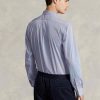 Siniset miesten Ralph Lauren Slim Fit Striped Stretch Poplin -muodolliset paidat Siniset miesten Ralph Lauren Slim Fit Striped Stretch Poplin -muodolliset paidat