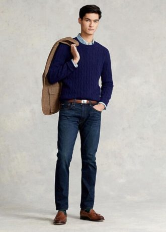 Siniset miesten Ralph Lauren Sullivan Slim Stretch -farkut Siniset miesten Ralph Lauren Sullivan Slim Stretch -farkut