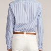Siniset naisten Ralph Lauren Adrien -raidalliset puuvillapaidat Siniset naisten Ralph Lauren Adrien -raidalliset puuvillapaidat