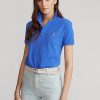 Siniset naisten Ralph Lauren Classic Fit mesh poolopaidat Siniset naisten Ralph Lauren Classic Fit mesh poolopaidat