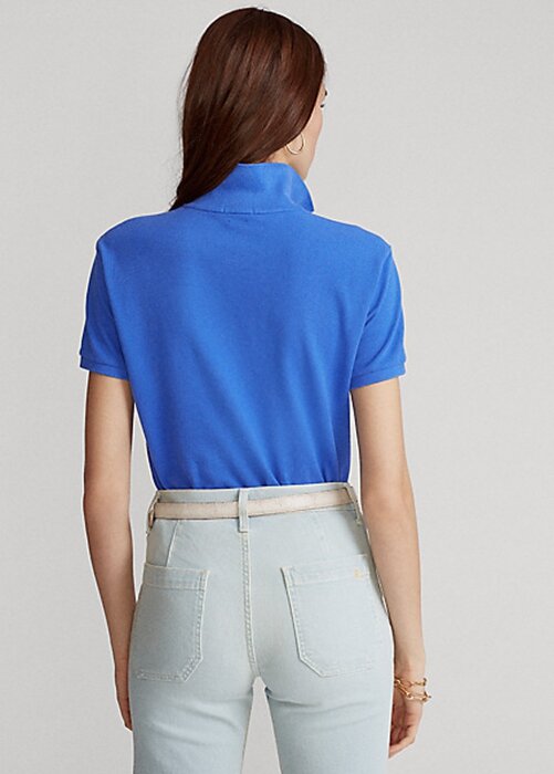 Siniset naisten Ralph Lauren Classic Fit mesh poolopaidat Siniset naisten Ralph Lauren Classic Fit mesh poolopaidat