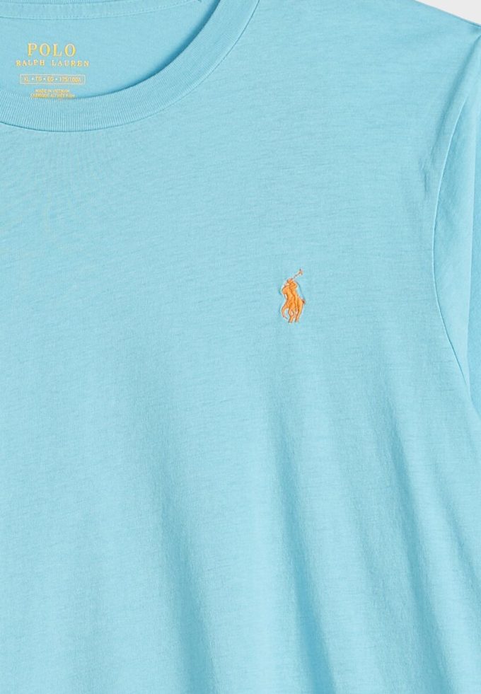 Siniset naisten Ralph Lauren Crew Neck T-paidat Siniset naisten Ralph Lauren Crew Neck T-paidat