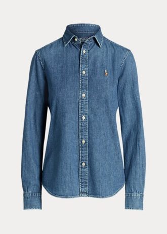 Siniset naisten Ralph Lauren Denim paidat