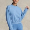 Siniset naisten Ralph Lauren -fleece-crewneck-puserot