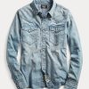 Siniset naisten Ralph Lauren Indigo Denim Länsipaidat Siniset naisten Ralph Lauren Indigo Denim Länsipaidat