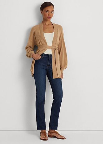 Siniset naisten Ralph Lauren Mid-Rise suorat farkut