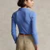 Siniset naisten Ralph Lauren -neulepaidat, joissa on uurrettu napitus Siniset naisten Ralph Lauren -neulepaidat, joissa on uurrettu napitus