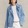 Siniset naisten Ralph Lauren Oversize Boxy Fit -farkkutakit Siniset naisten Ralph Lauren Oversize Boxy Fit -farkkutakit
