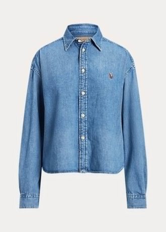 Siniset naisten Ralph Lauren Oversize-farkkupaidat