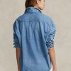 Siniset naisten Ralph Lauren Oversize-farkkupaidat Siniset naisten Ralph Lauren Oversize-farkkupaidat