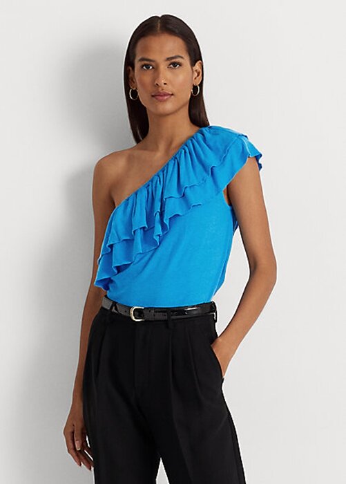 Siniset naisten Ralph Lauren -paitapuserot Siniset naisten Ralph Lauren -paitapuserot