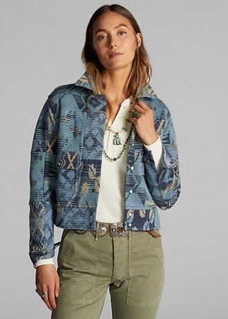 Siniset naisten Ralph Lauren Patchwork -puserotakit Siniset naisten Ralph Lauren Patchwork -puserotakit