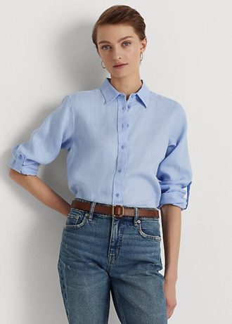 Siniset naisten Ralph Lauren pellavapaidat