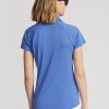 Siniset naisten Ralph Lauren Scalloped-Placket mesh poolopaidat Siniset naisten Ralph Lauren Scalloped-Placket mesh poolopaidat