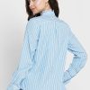 Siniset Naisten Ralph Lauren Striped Ruffle Yksityiskohtaiset paidat Siniset Naisten Ralph Lauren Striped Ruffle Yksityiskohtaiset paidat