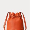 Sunset Orange naisten Ralph Lauren nahkaiset keskikokoiset Bellport Bucket Laukut Sunset Orange naisten Ralph Lauren nahkaiset keskikokoiset Bellport Bucket Laukut