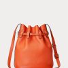 Sunset Orange naisten Ralph Lauren nahkaiset keskikokoiset Bellport Bucket Laukut Sunset Orange naisten Ralph Lauren nahkaiset keskikokoiset Bellport Bucket Laukut