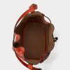 Sunset Orange naisten Ralph Lauren nahkaiset keskikokoiset Bellport Bucket Laukut Sunset Orange naisten Ralph Lauren nahkaiset keskikokoiset Bellport Bucket Laukut