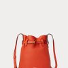 Sunset Orange naisten Ralph Lauren -nahkaiset pienet Bellport Bucket -laukut Sunset Orange naisten Ralph Lauren -nahkaiset pienet Bellport Bucket -laukut