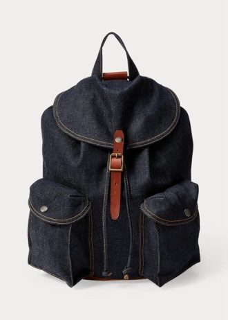 True Indigo naisten Ralph Lauren Denim -reppukäsilaukku
