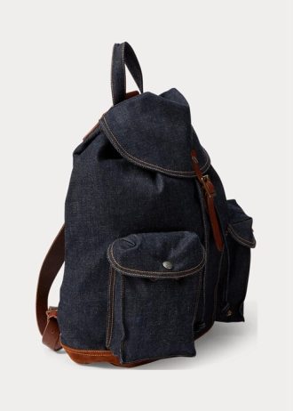 True Indigo naisten Ralph Lauren Denim -reppukäsilaukku
