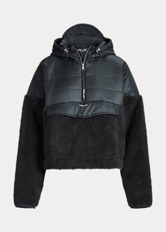 Tummanharmaa naisten Ralph Lauren High-Pile & Ripstop Hybrid -puserotakit Tummanharmaa naisten Ralph Lauren High-Pile & Ripstop Hybrid -puserotakit