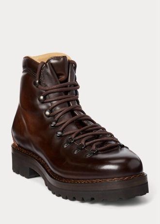 Tummanruskeat miesten Ralph Lauren Darrow vasikkanahkasaappaat Tummanruskeat miesten Ralph Lauren Darrow vasikkanahkasaappaat