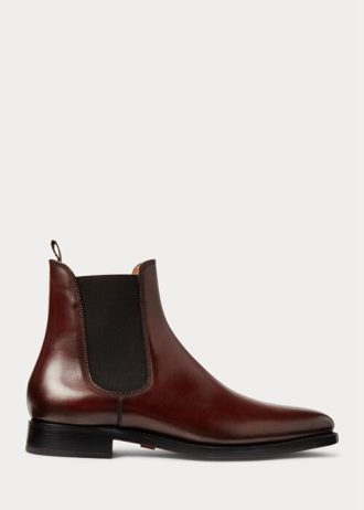 Tummanruskeat miesten Ralph Lauren Penfield Calfskin Chelsea -saappaat Tummanruskeat miesten Ralph Lauren Penfield Calfskin Chelsea -saappaat
