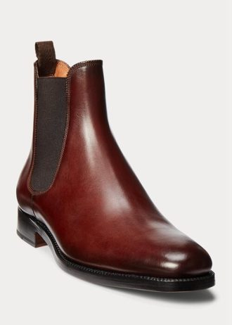 Tummanruskeat miesten Ralph Lauren Penfield Calfskin Chelsea -saappaat Tummanruskeat miesten Ralph Lauren Penfield Calfskin Chelsea -saappaat